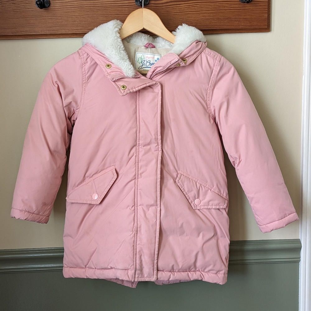 J. Crew Girls Fishtail Parka with Primaloft in Sweet Rose (size Small)